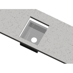 Подклейка мойки снизу Corian